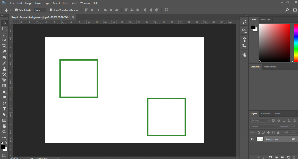 importing green squares picture